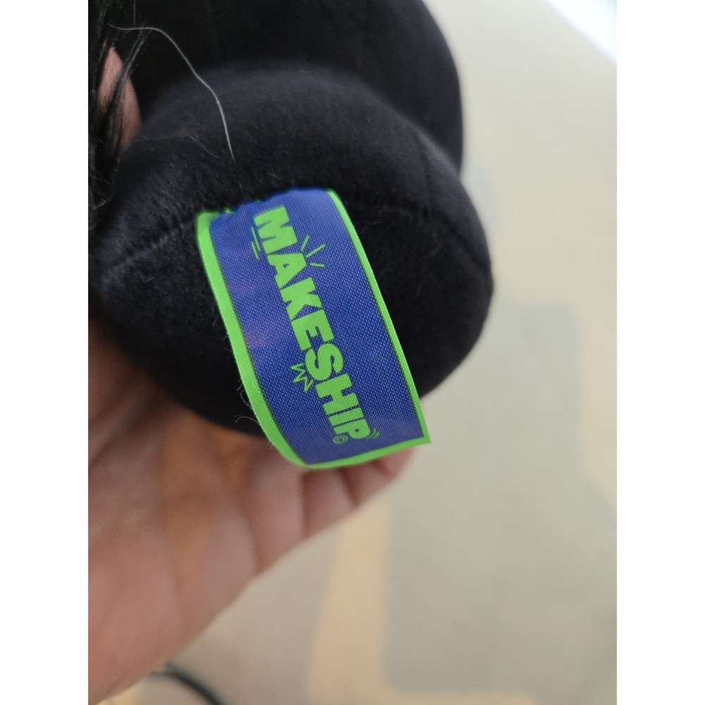 Makeship Plushie by Purr.in.ink Black Cat Big Eyes With Original Tag 5.5" Gift - Picture 6 of 10